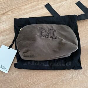 MaxMara Taupe Velvet Pouch